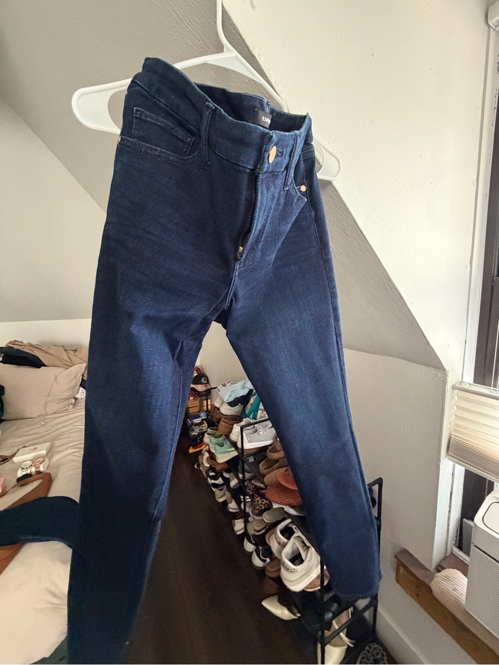 Express Women's Skinny Jeans in Dark Indigo